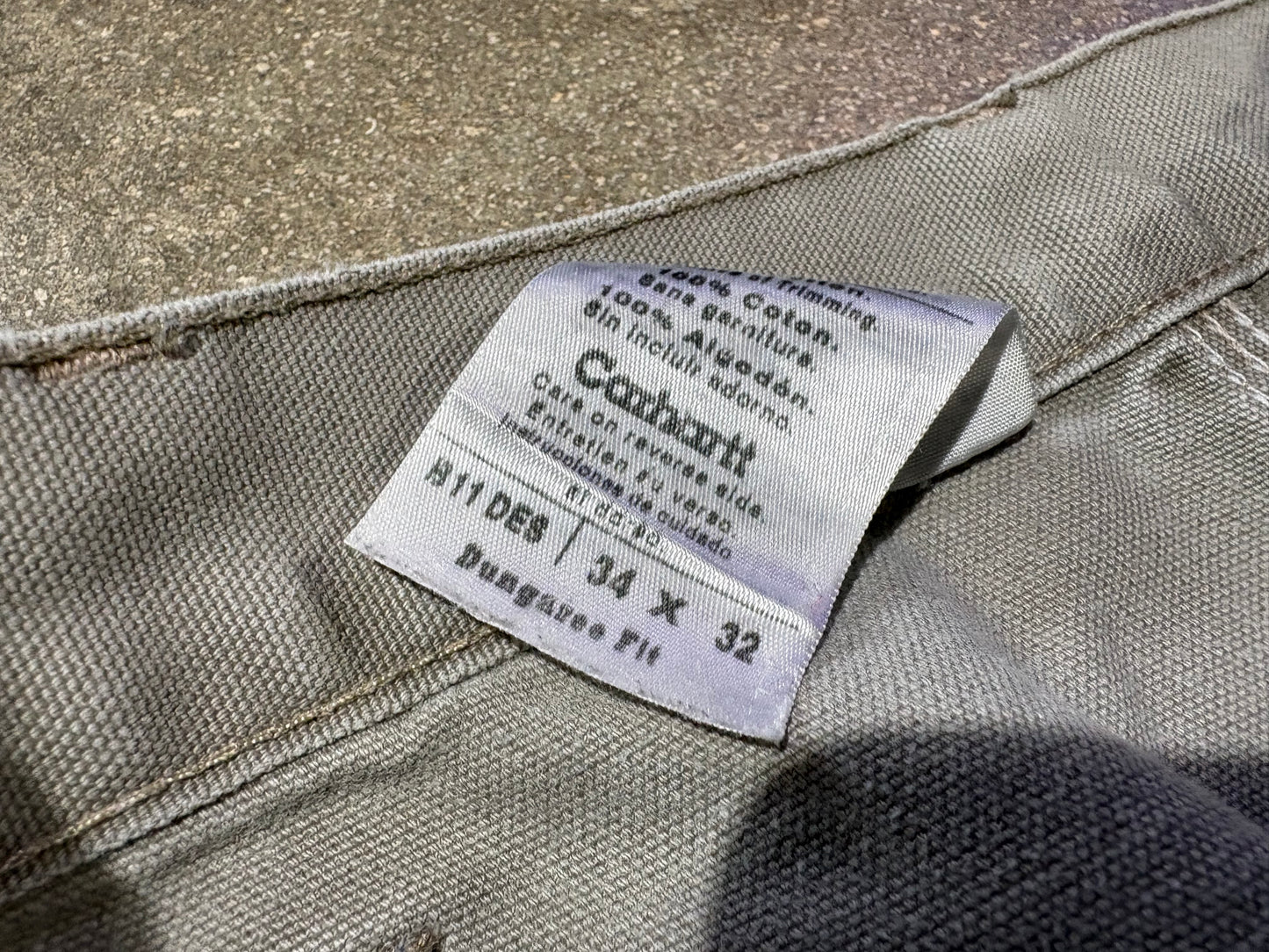 Carhartt Carpenter Work Pants - Light Khaki Size 34 x 32