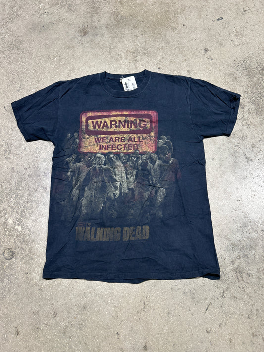 2010 The Walking Dead Warning Tee - Black Size Medium