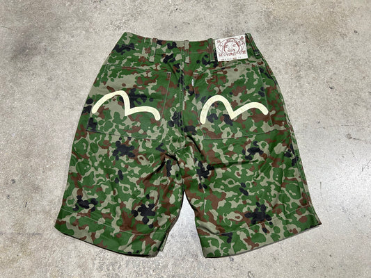 Evisu Camo Shorts - Green/Camo Size 32