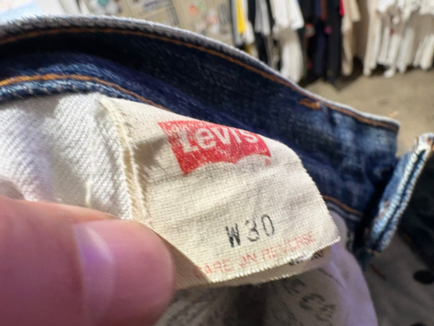 90s Levis 502xx Selvedge Big E Jeans - Blue Size 29 x 29