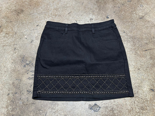 BS2B Studded Denim Skirt - Black Size Small