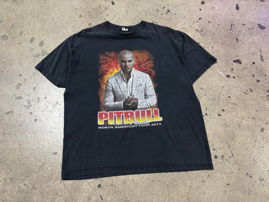 2013 Pitbull Tour Tee - Faded Black Size XXL