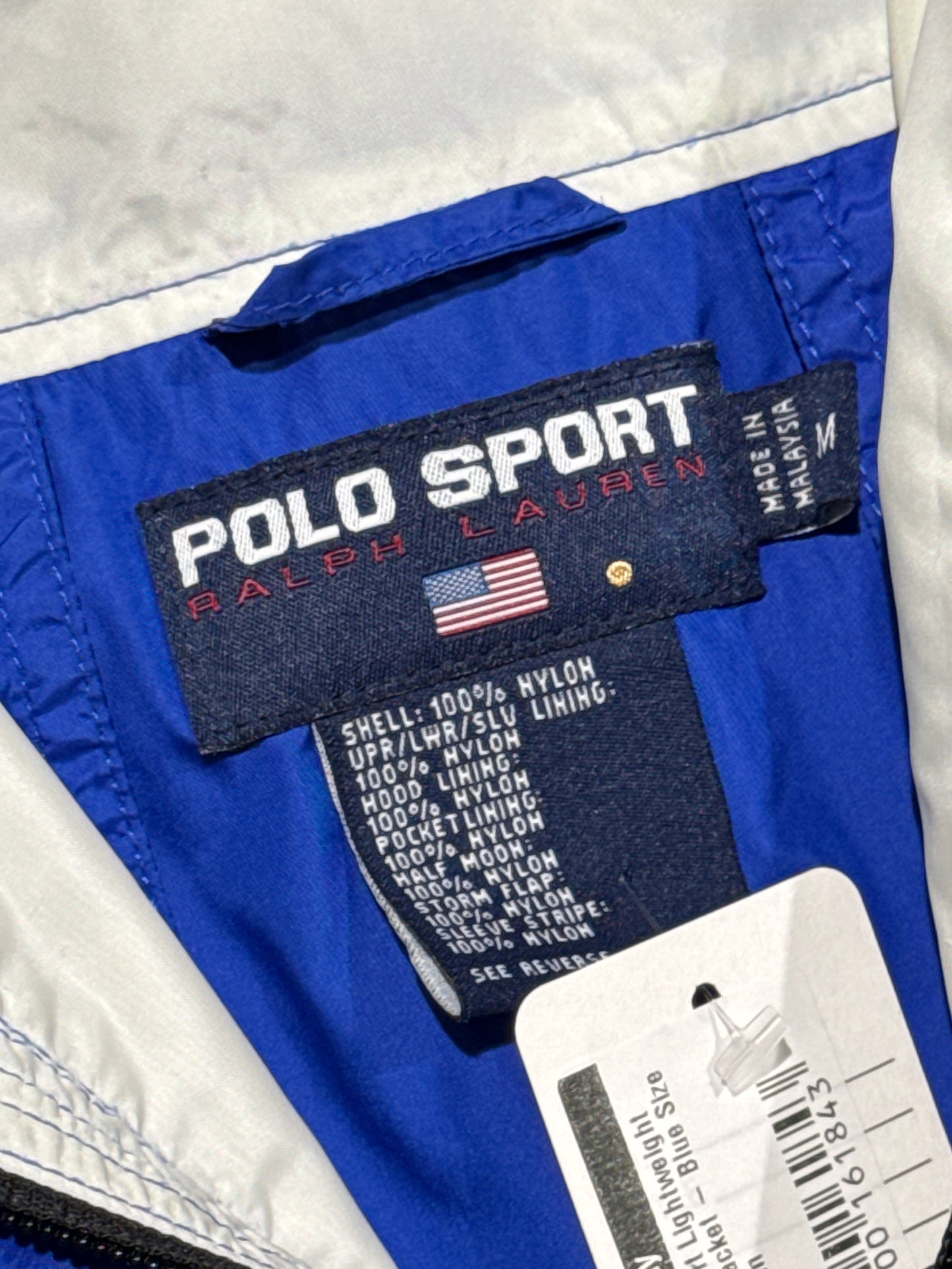 Polo Sport Lightweight Parka Jacket - Blue Size Medium