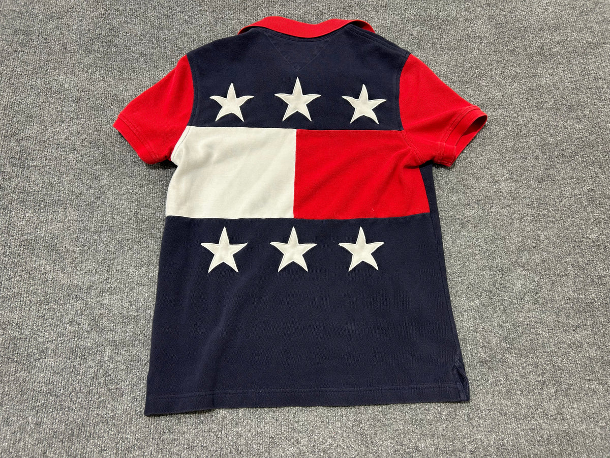 Tommy Hilfiger Stars and Stripes Polo - Navy/red/White Size Small