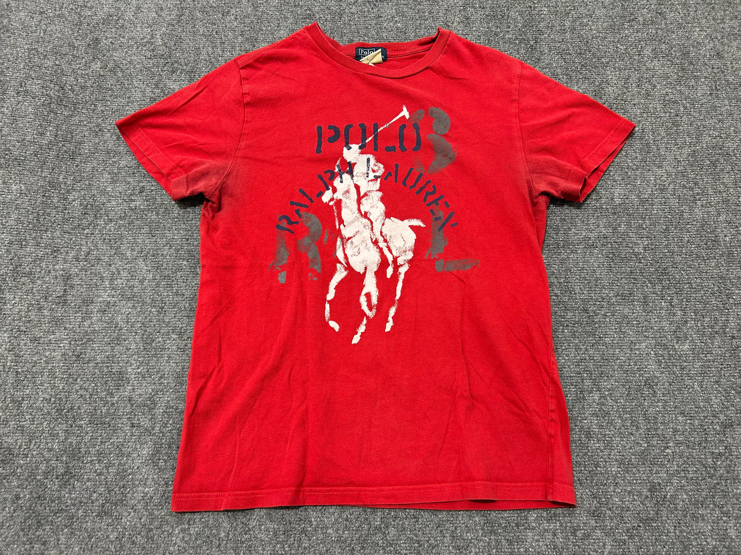 Ralph Lauren Graffiti Print Tee - Red Size Medium