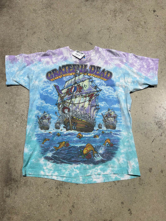 1993 Grateful Dead Pirate Ship Of Fools Tee - Multi Color Size XL