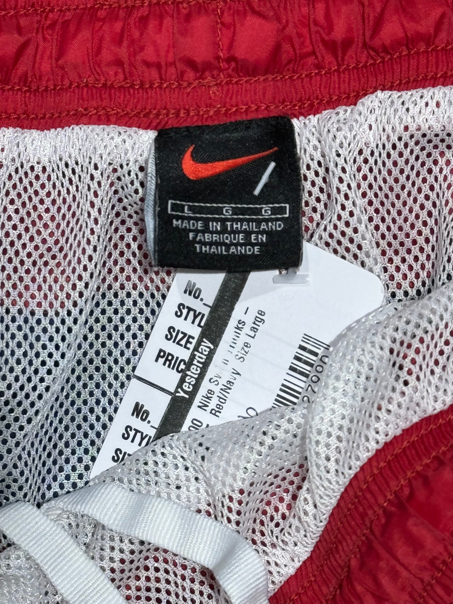 Nike Swim Trunks - Red/Navy Size Large