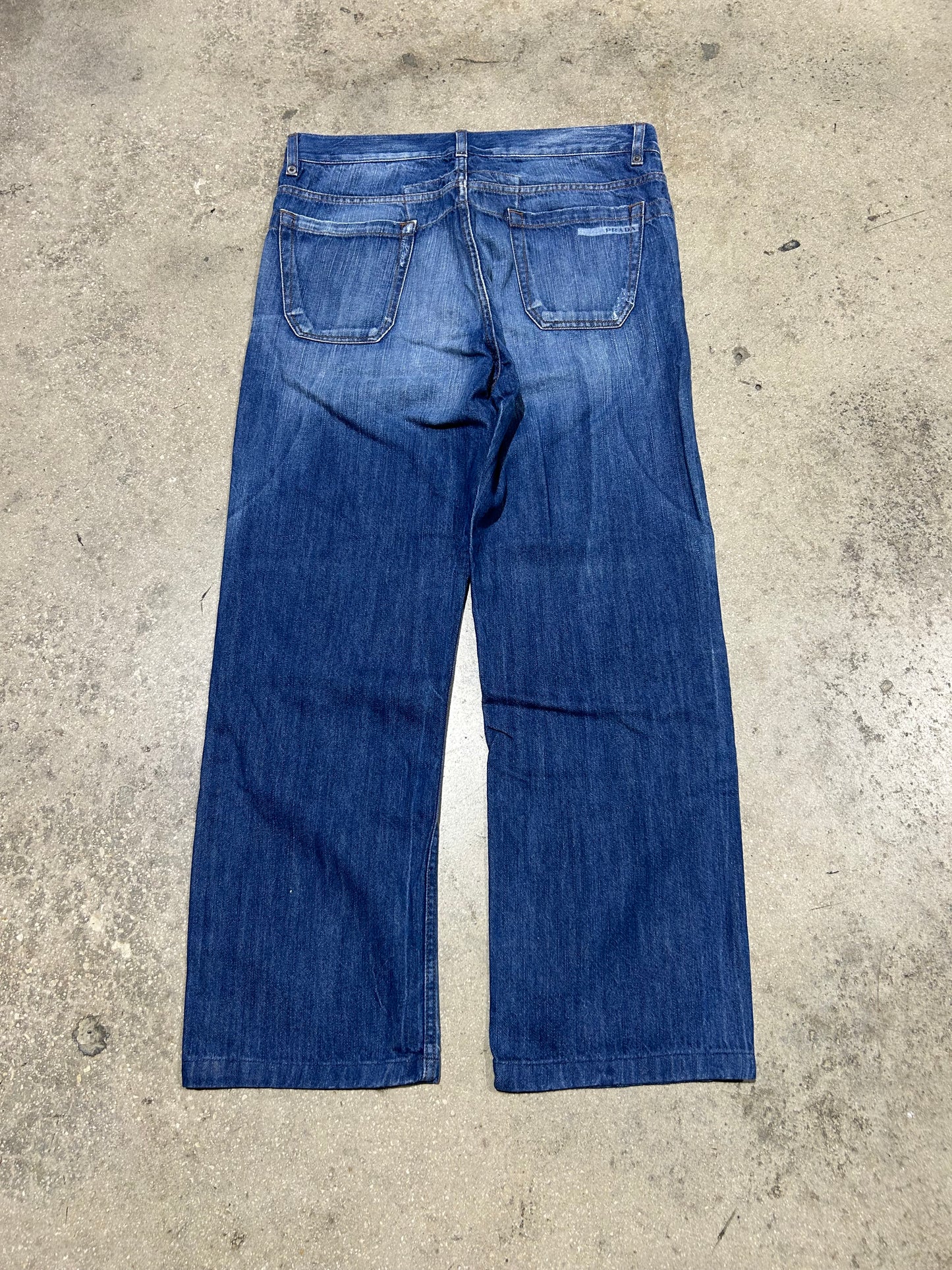 Prada Baggy Jeans - Blue Size 34