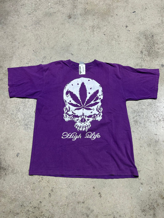 High Life Weed Shirt - Purple Size XXL