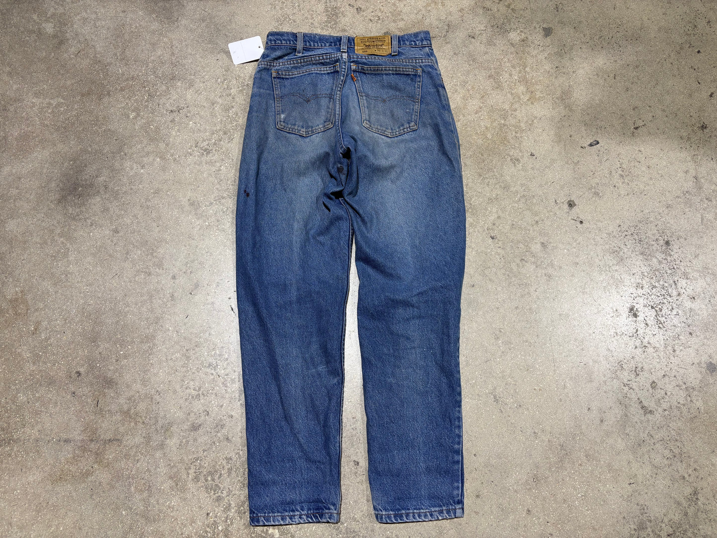 Distressed Levis Orange Tab 550 Denim - Light Wash Size 30x30