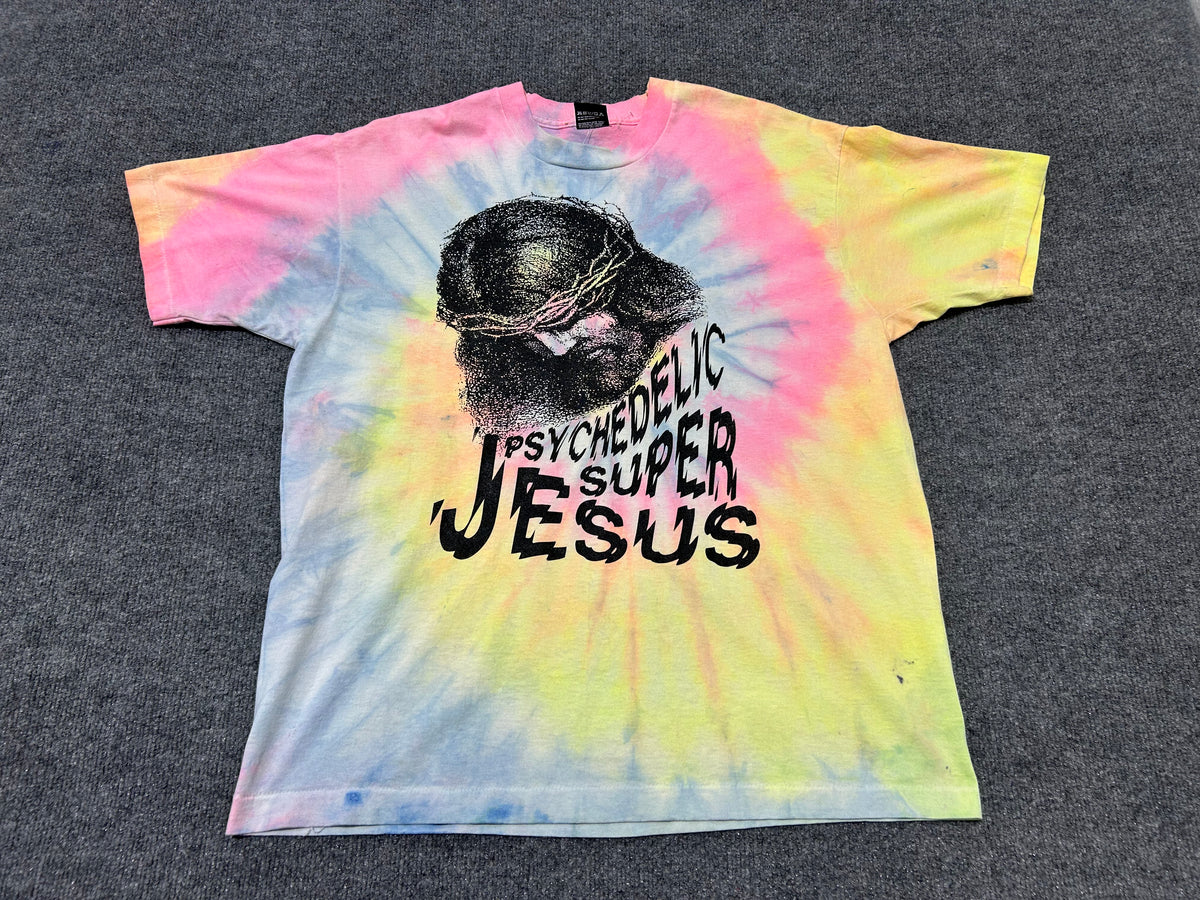 Psychedelic Super Jesus Tye Dye Tee - Multi size XL