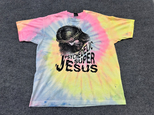 Psychedelic Super Jesus Tye Dye Tee - Multi size XL