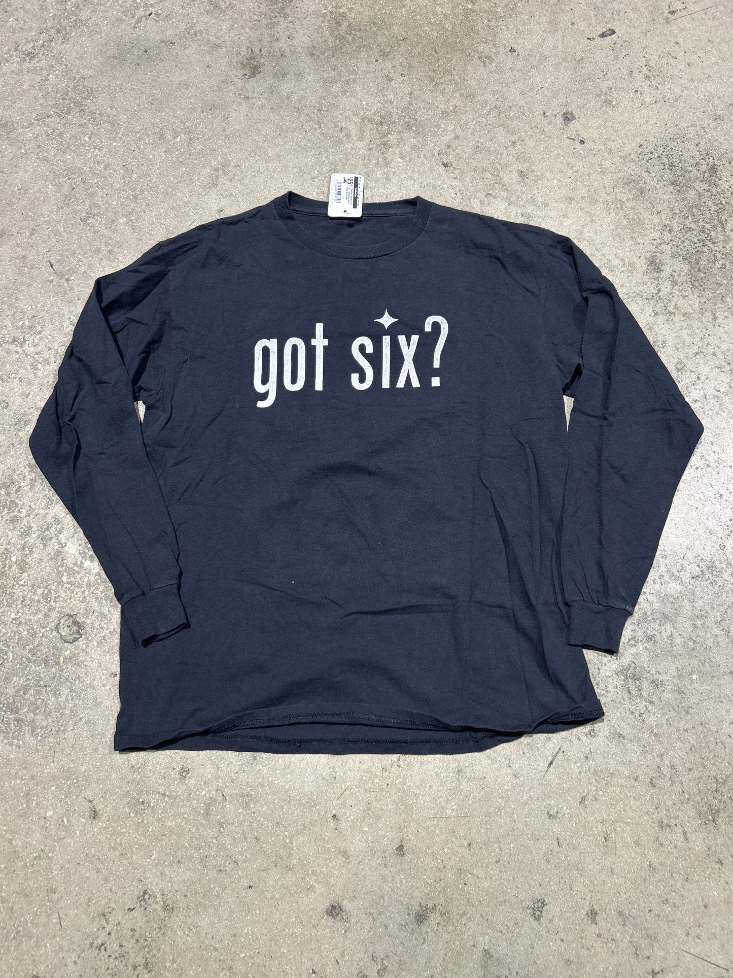 Pittsburgh Steelers Got Six? Longsleeve Tee - Black Size Large