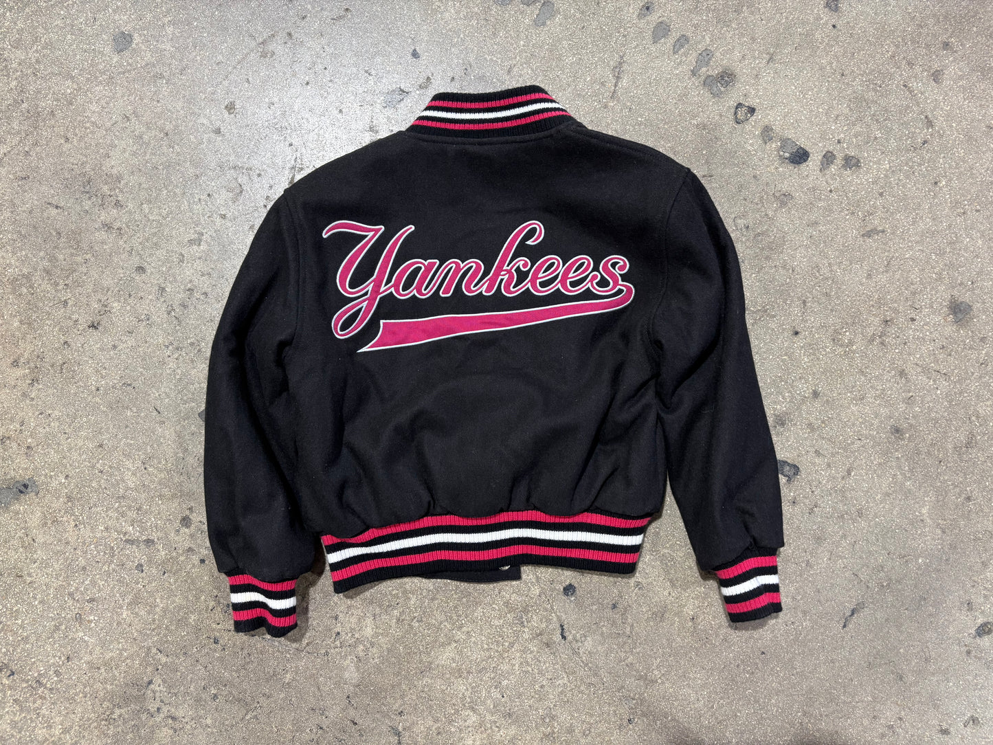 Womens JH Design New York Yankees Reversible Jacket - Black / Pink Size Small