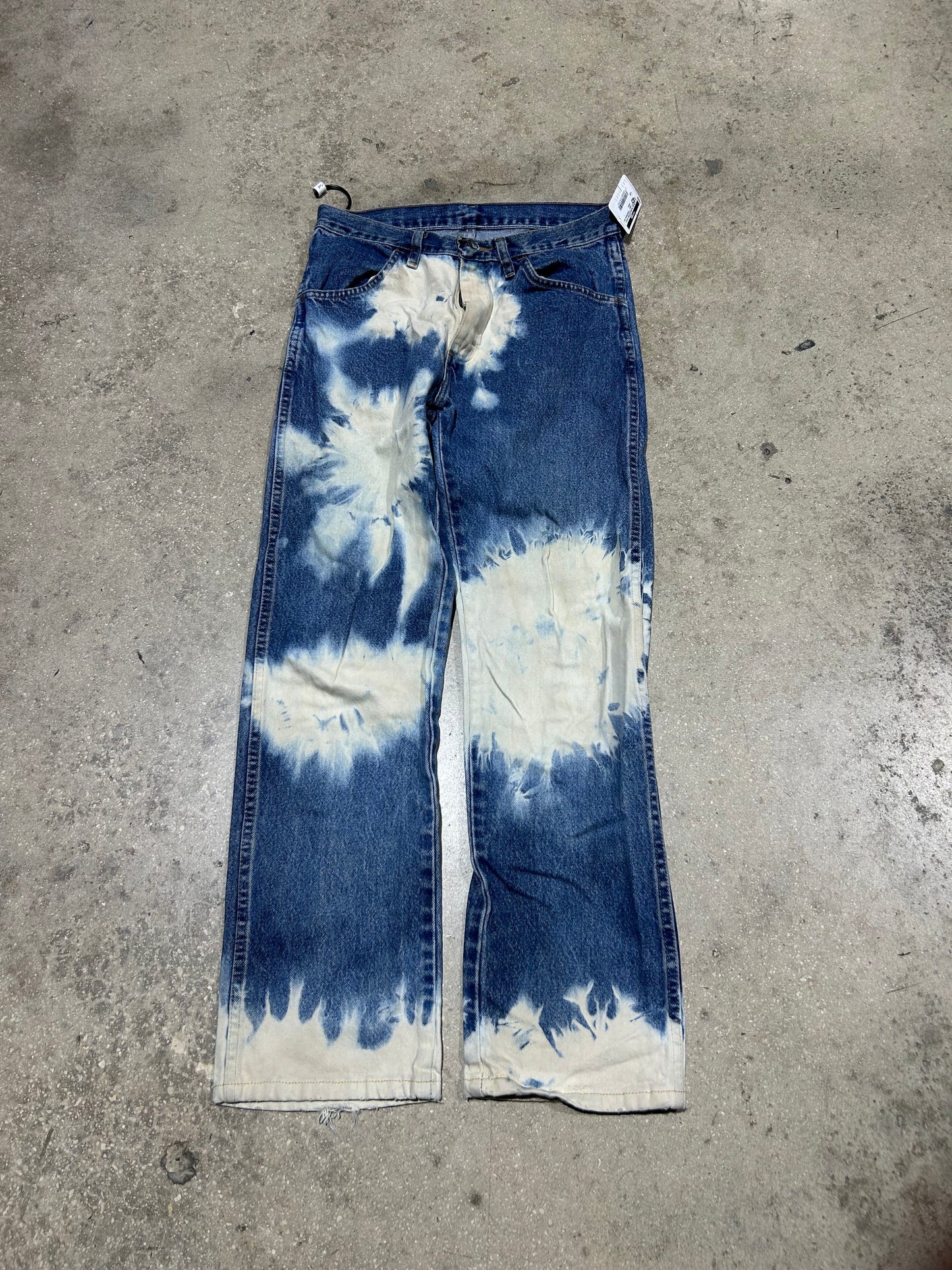 Rustler Bleached Denim Jeans - Blue/Bleach Size 30x30