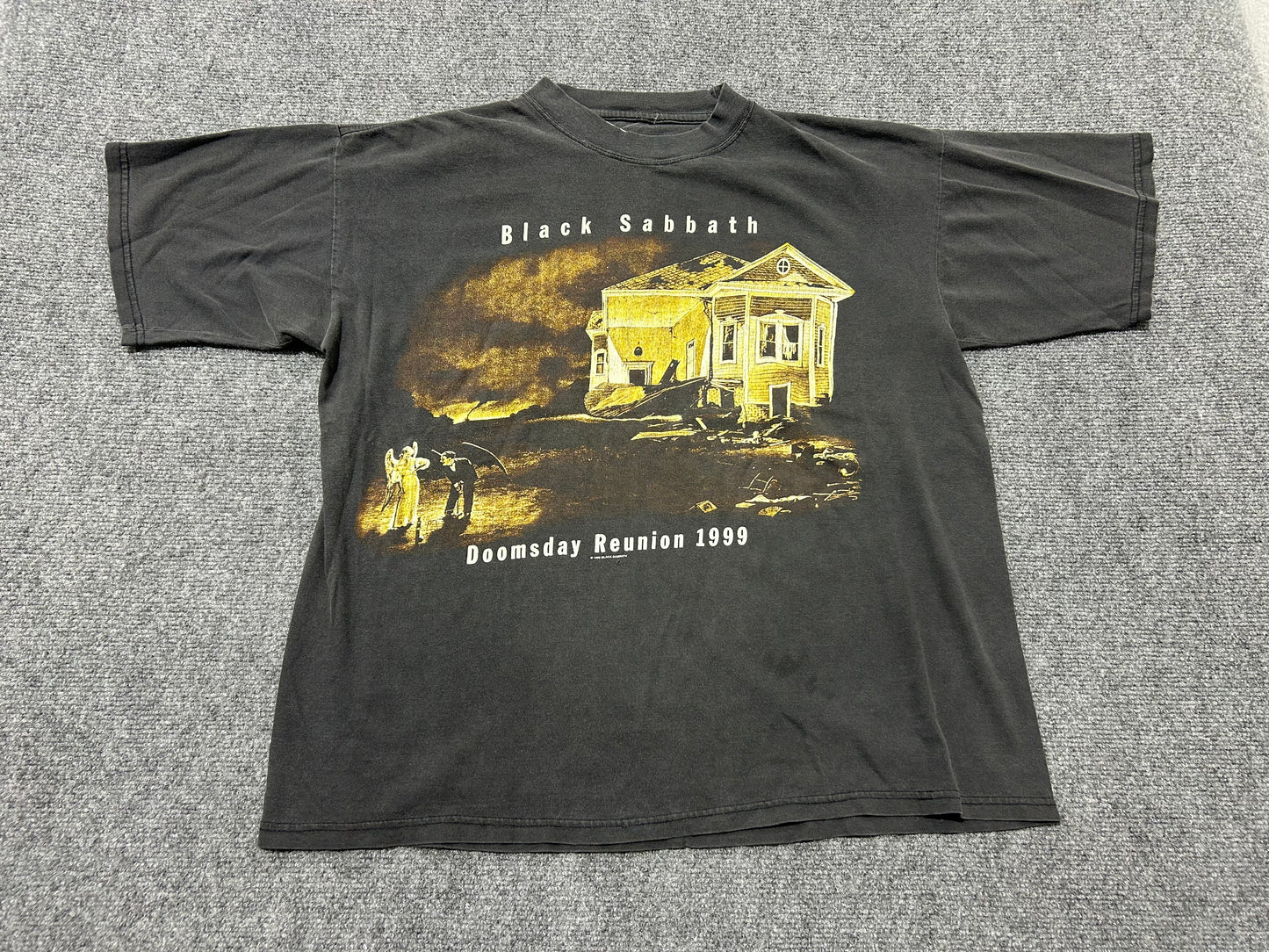 1991 Thrashed Wild Horse Mustang Tee - White Size XL
