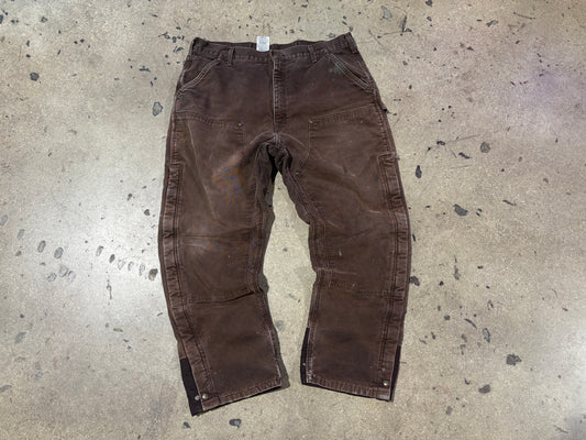Carhartt Double Knee Work Pants - Brown Size 42 x 32