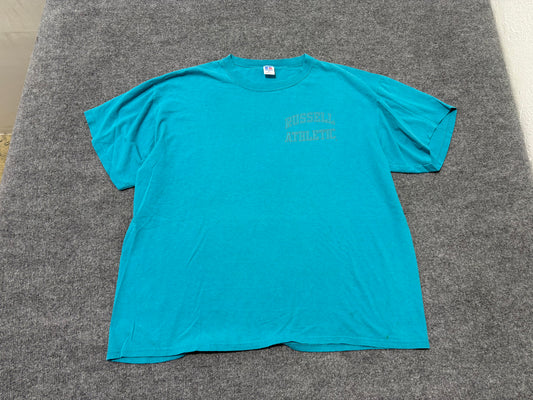 Russell Athletic Chest Logo Tee - Teal Size XXL