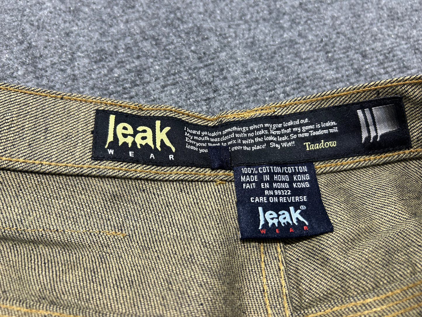 Leak Wear Baggy Denim Shorts - Navy Size 36