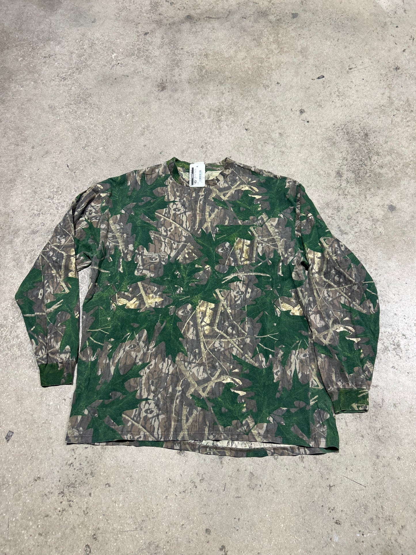 Weed Leaf Camo? Long Sleeve Tee - Green Size XL