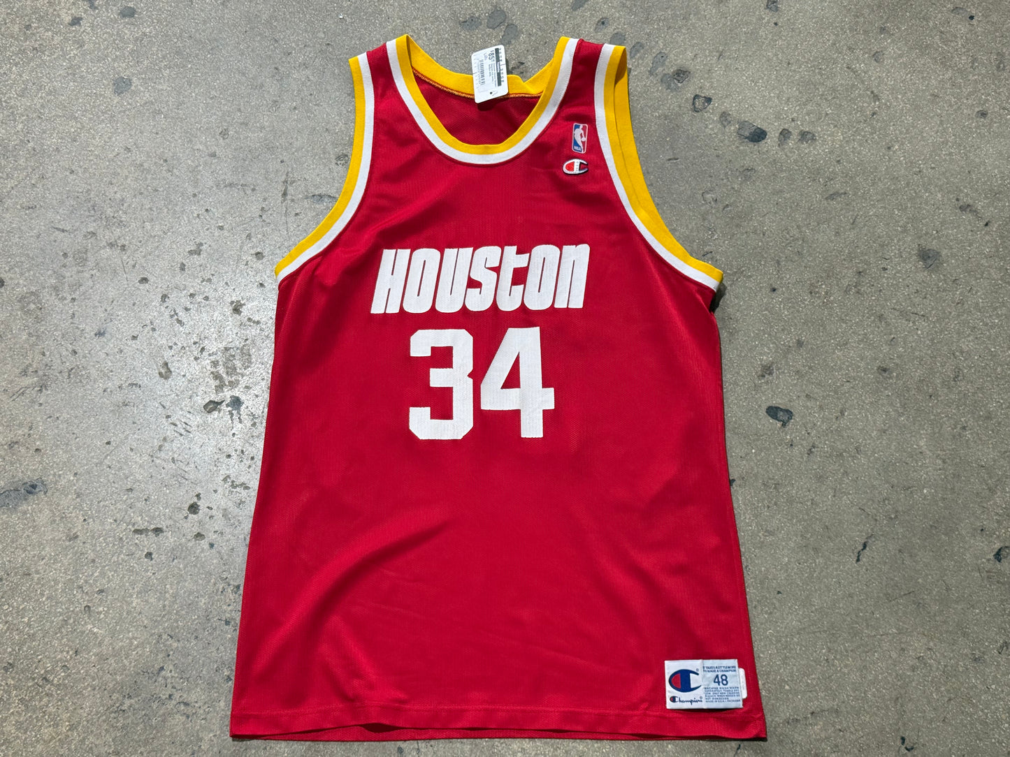 Champion Houston Rockets Olajuwon #34 Jersey - RedSize 48/XL