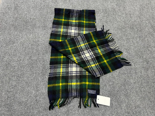 Burberry 100% Cashmere Scarf - Green / Yellow