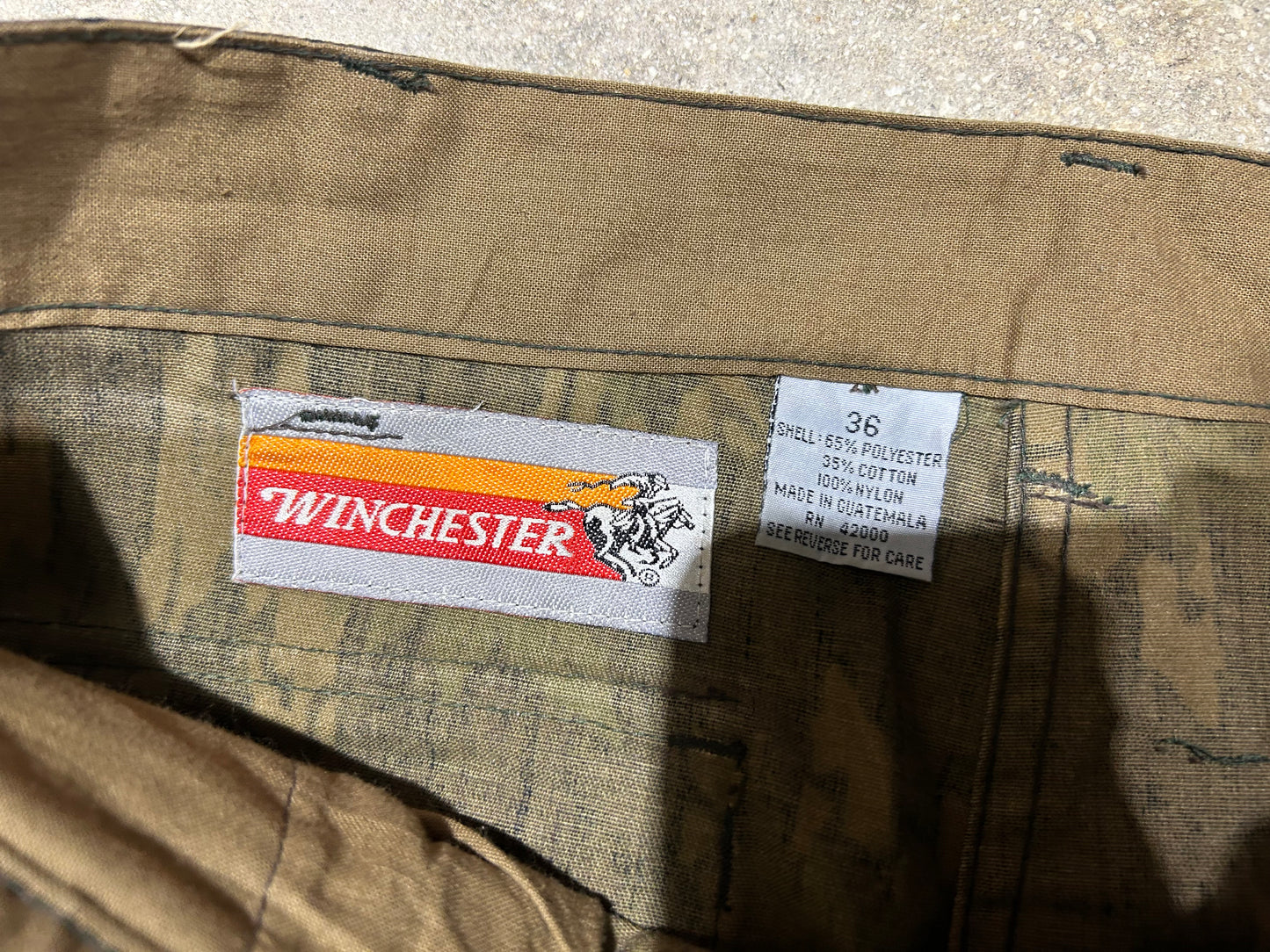 Winchester Tree Bark Camo Hunting Pants - Camo Size 36