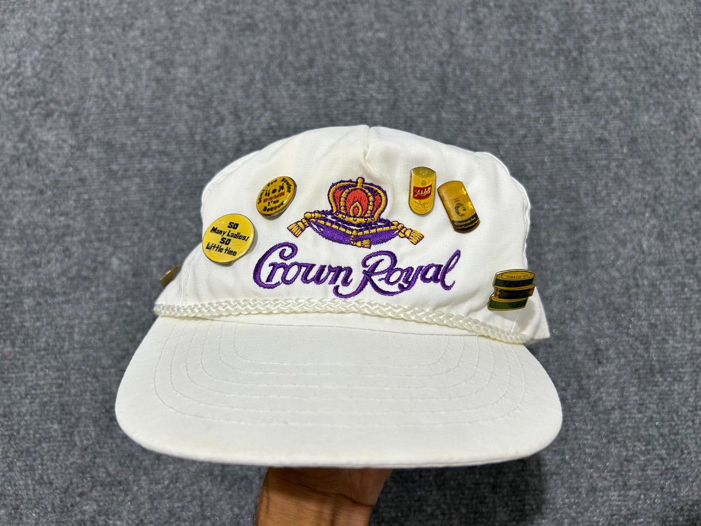 Crown Royal 6 Pin Hat - White