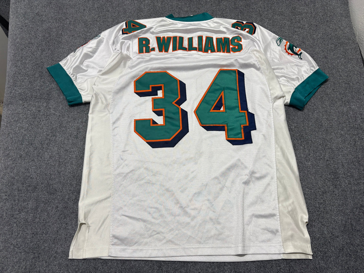 Reebok Miami Dolphins #34 Williams Authentic Jersey - White Size 54/XXL