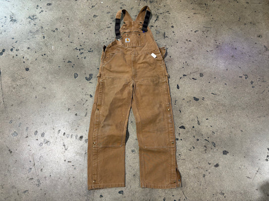 Carhartt Double Knee Overalls - Dark Khaki Size 34