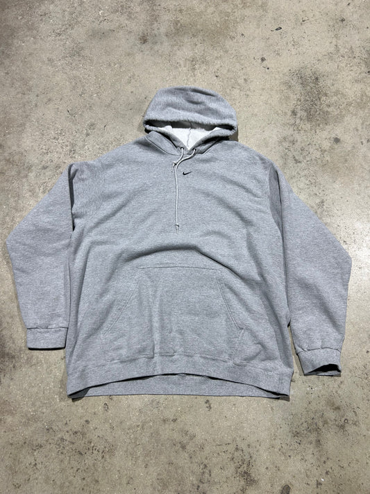 Nike Center Logo Hoodie - Gray Size XXXL