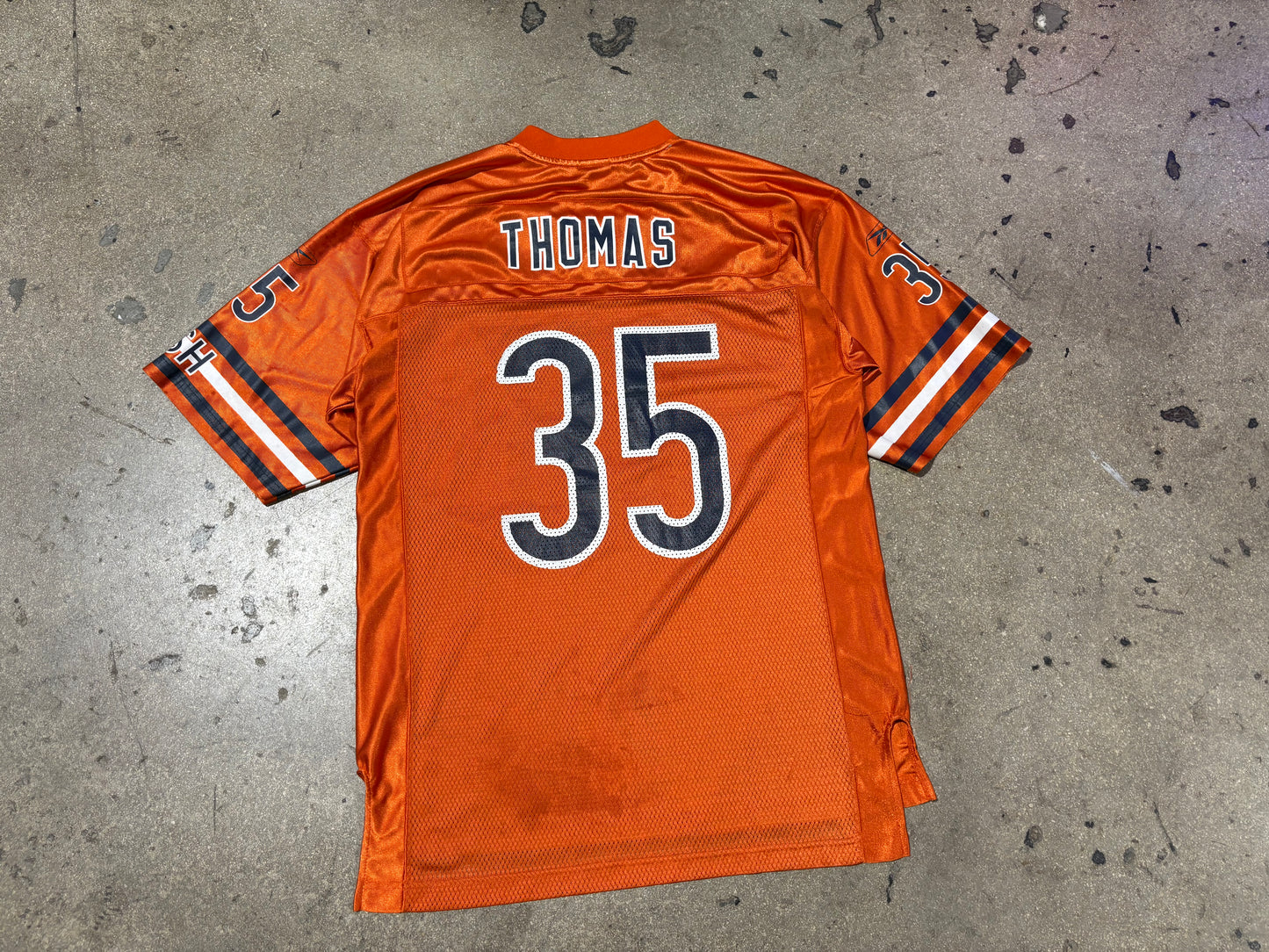 Chicago Bears #35 Thomas Football Jersey - Orange Size Medium