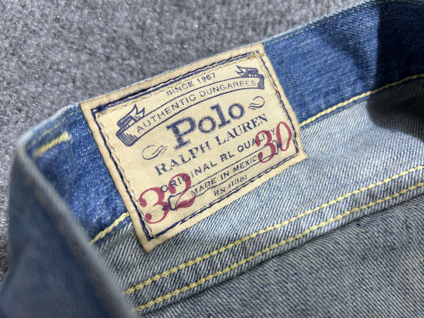 Ralph Lauren Polo Selvedge Denim Jeans - Blue Size 32x30