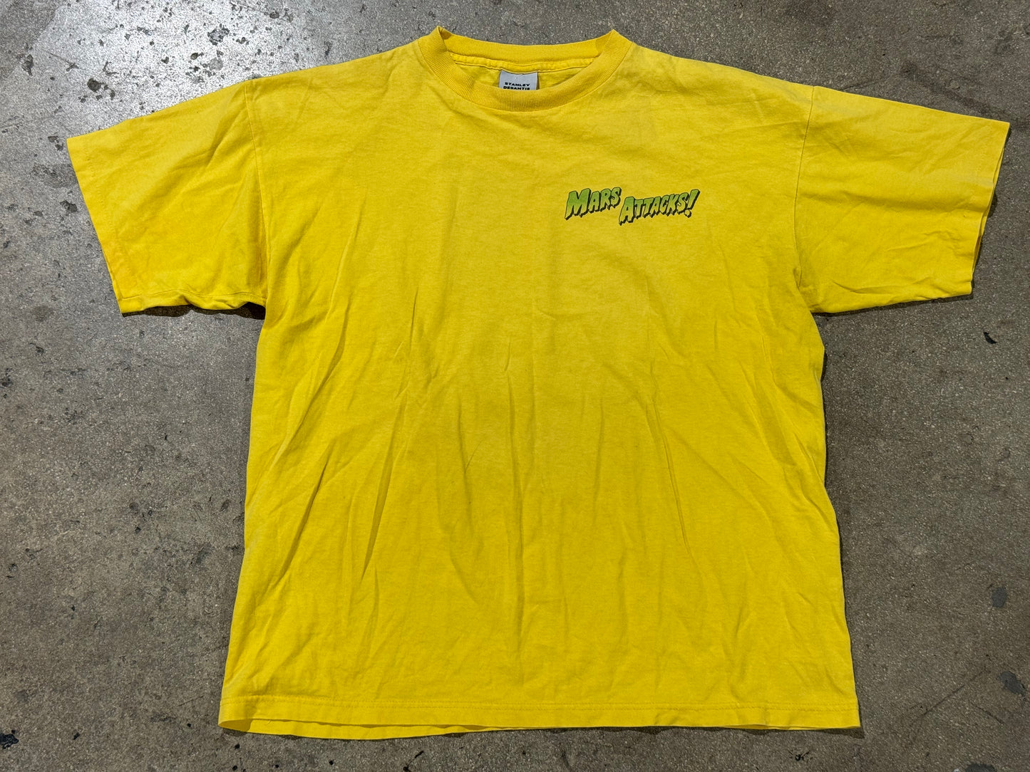 1996 Mars Attacks Tee - Yellow Size XL