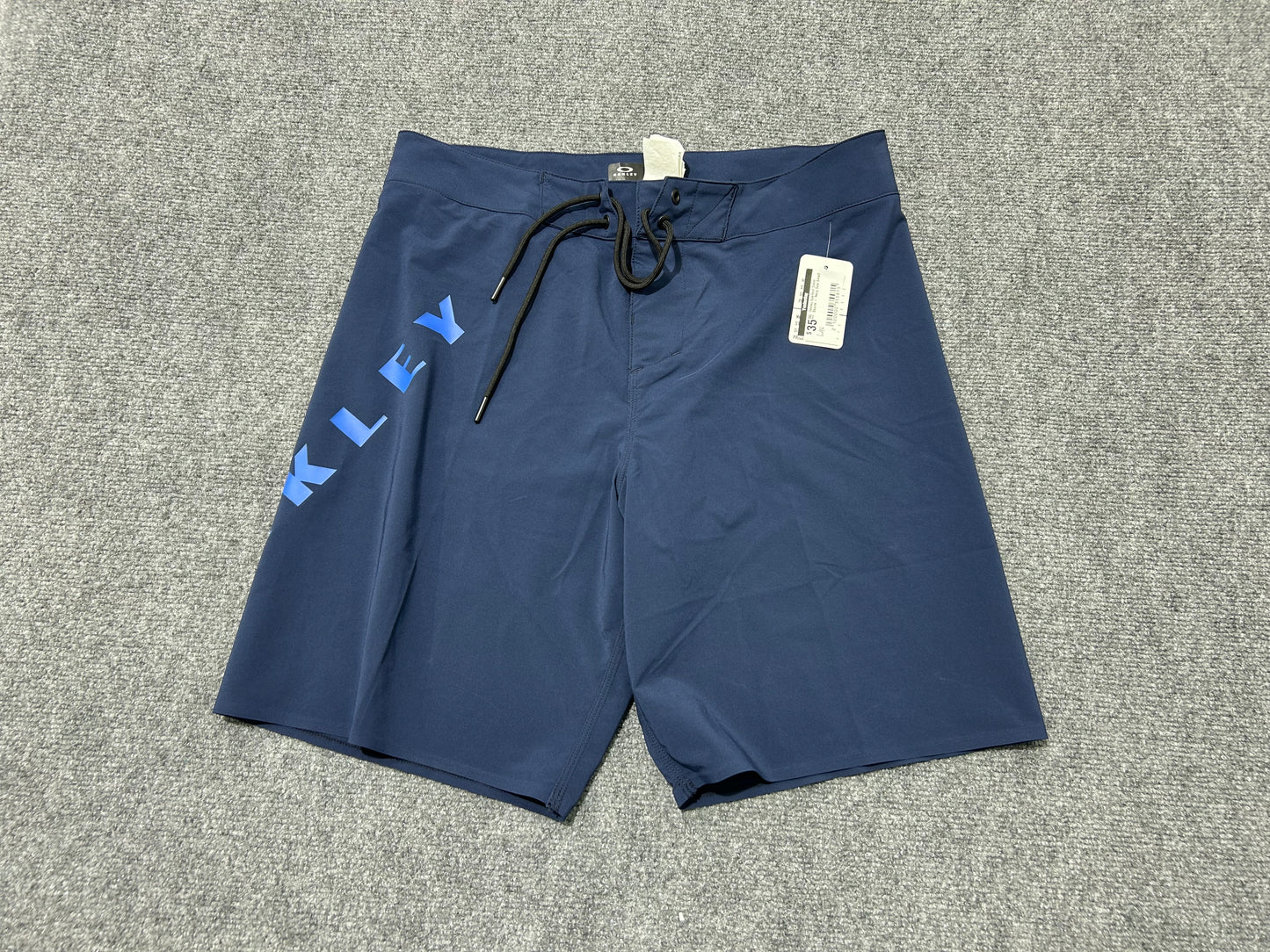 Oakley Spellout Swim Shorts - Navy Size Small