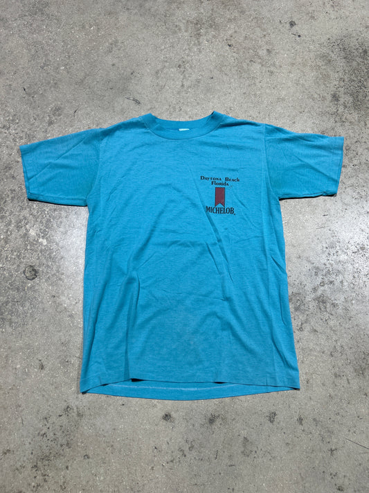 1984 Michelob Beer Daytona Beach Tee - Blue Size Medium