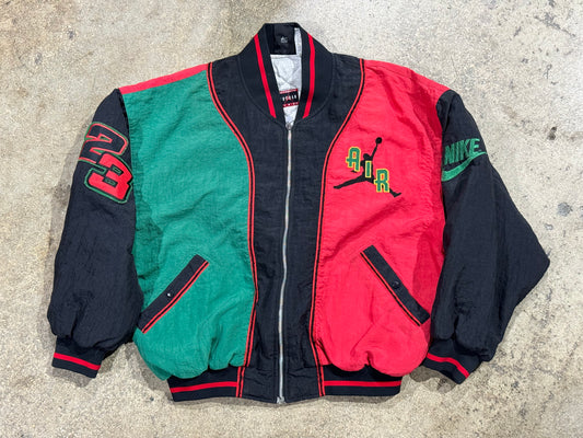 Nike Air Jordan Jacket - Green/Red/Black Size Medium