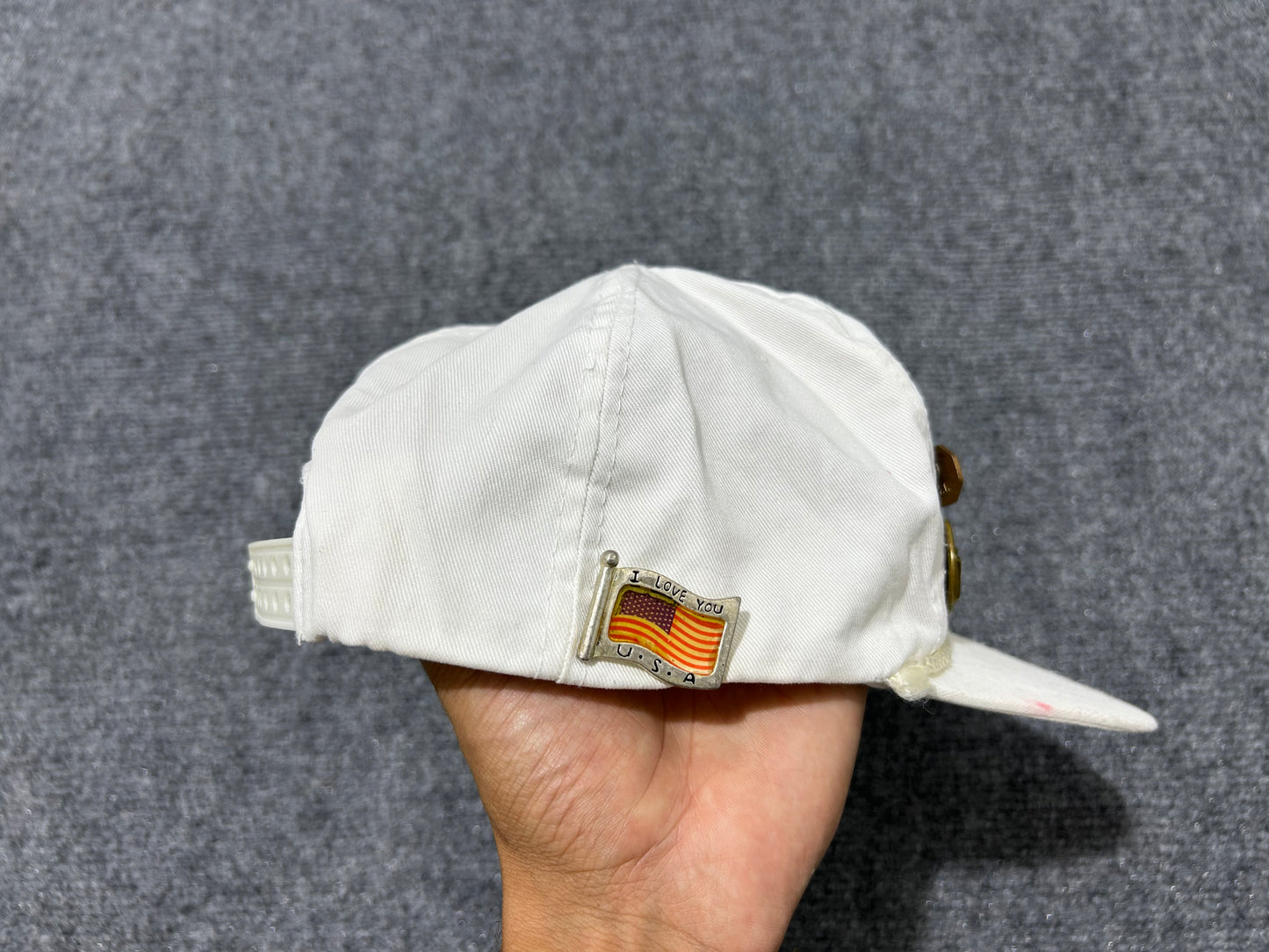 Keystone Beer racing & 7 Pin Hat - White