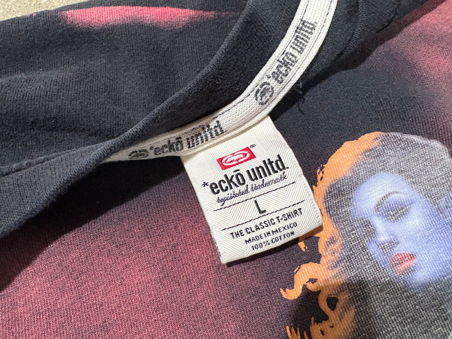 Marc Ecko Graffiti Girl Tee - Black Size Large