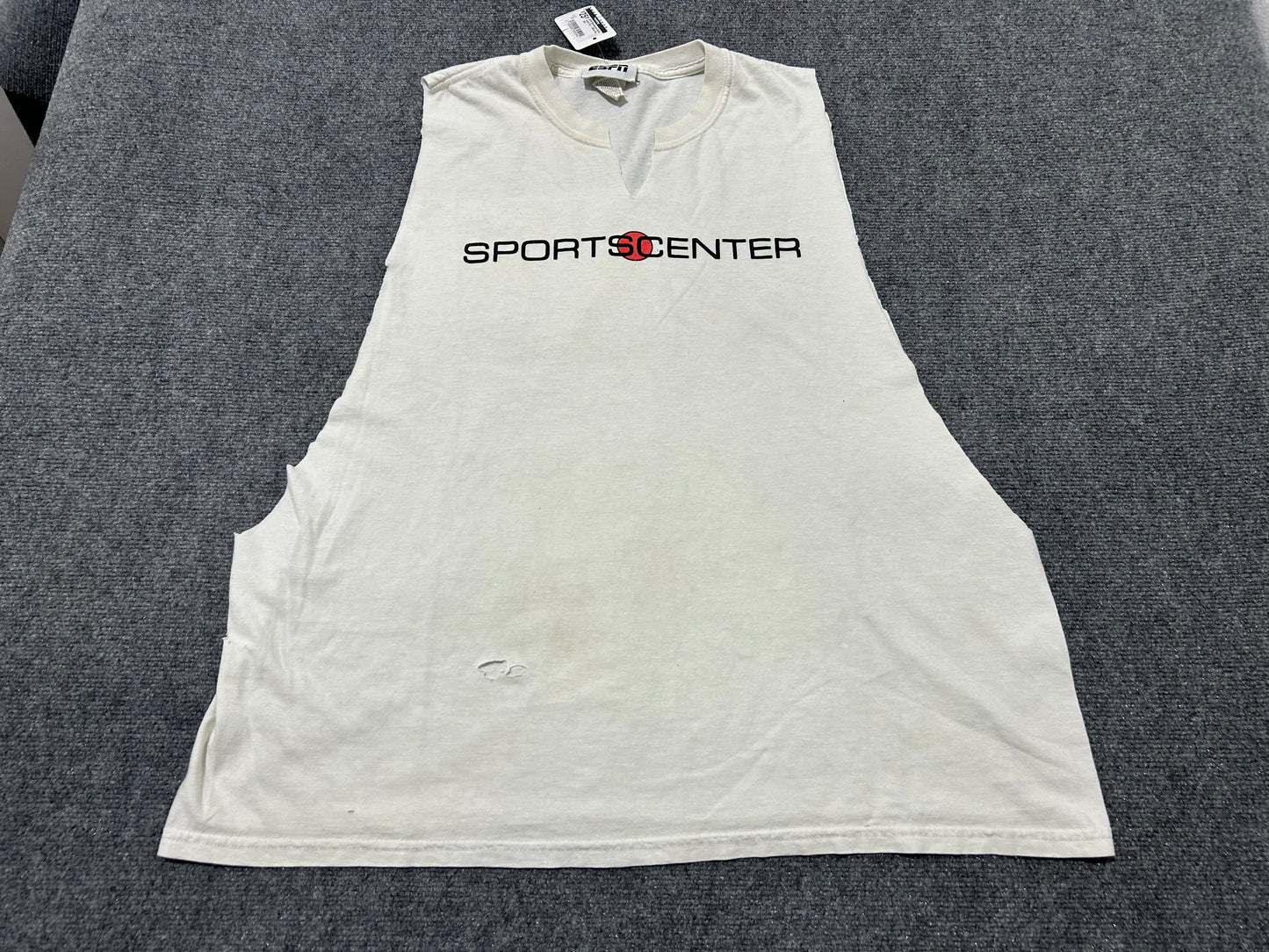 ESPN Sportscenter Quote Cutoff Tee - White Size XXL