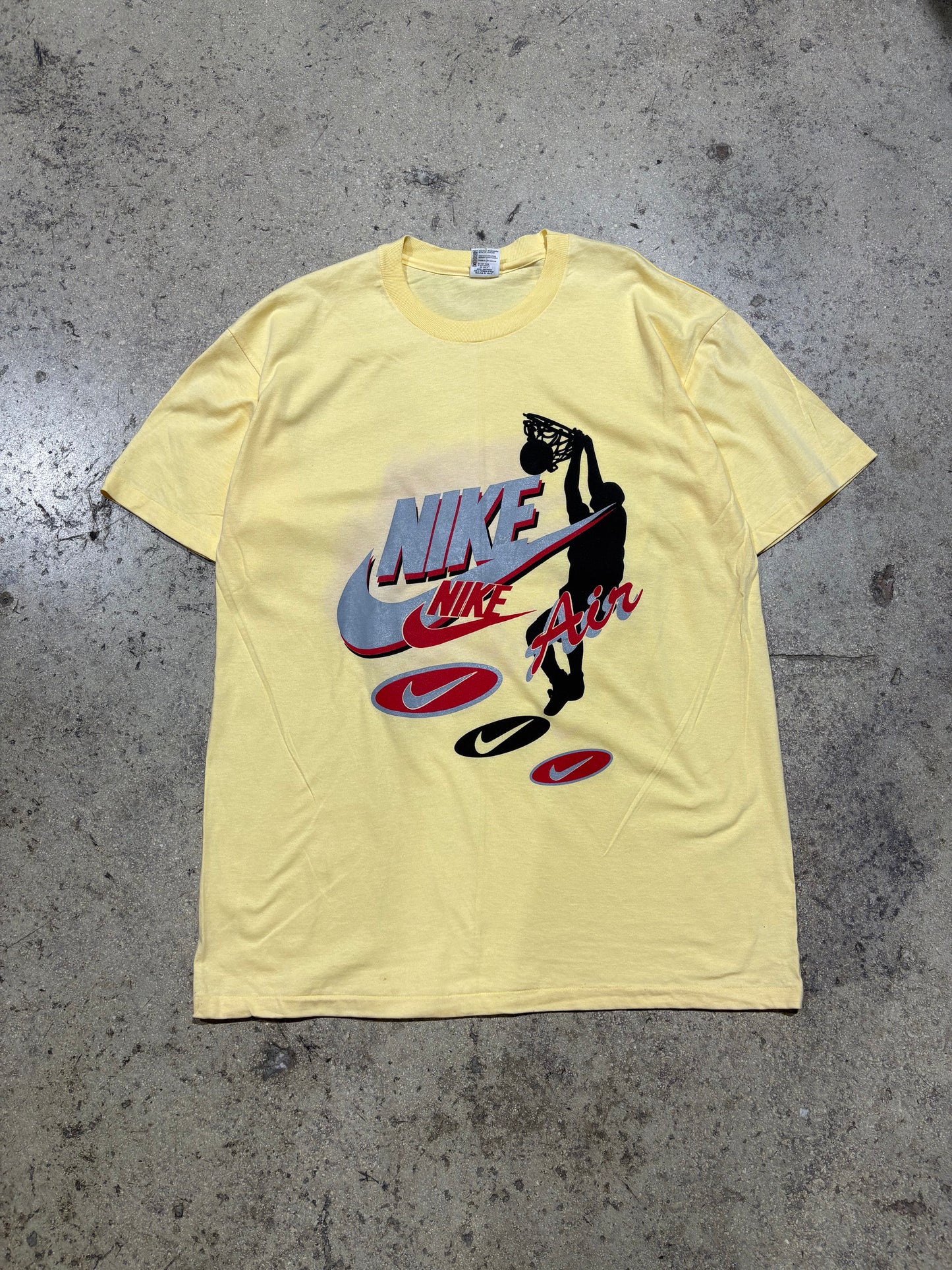 Bootleg Nike Air DunkMan Tee - Yellow Size XL (23.5x33.5)