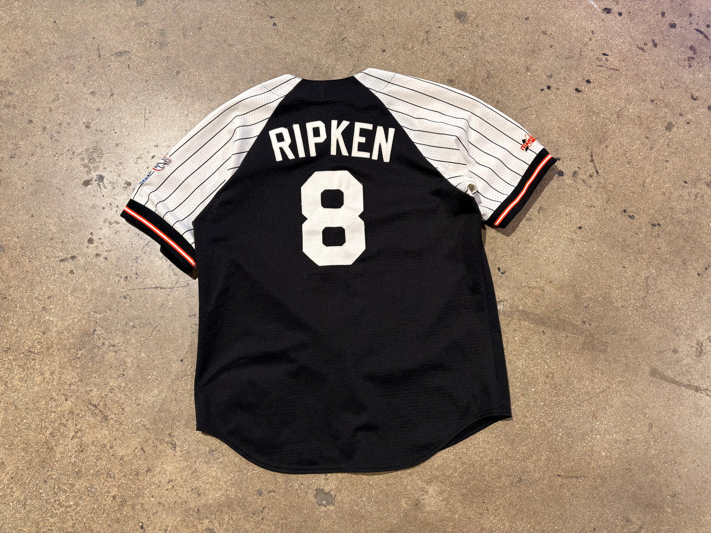 Baltimore Orioles #8 Ripken Jersey - Black/White Size Large