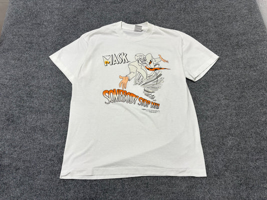 1996 The Mask Somebody Stop Me Tee - White Size Large