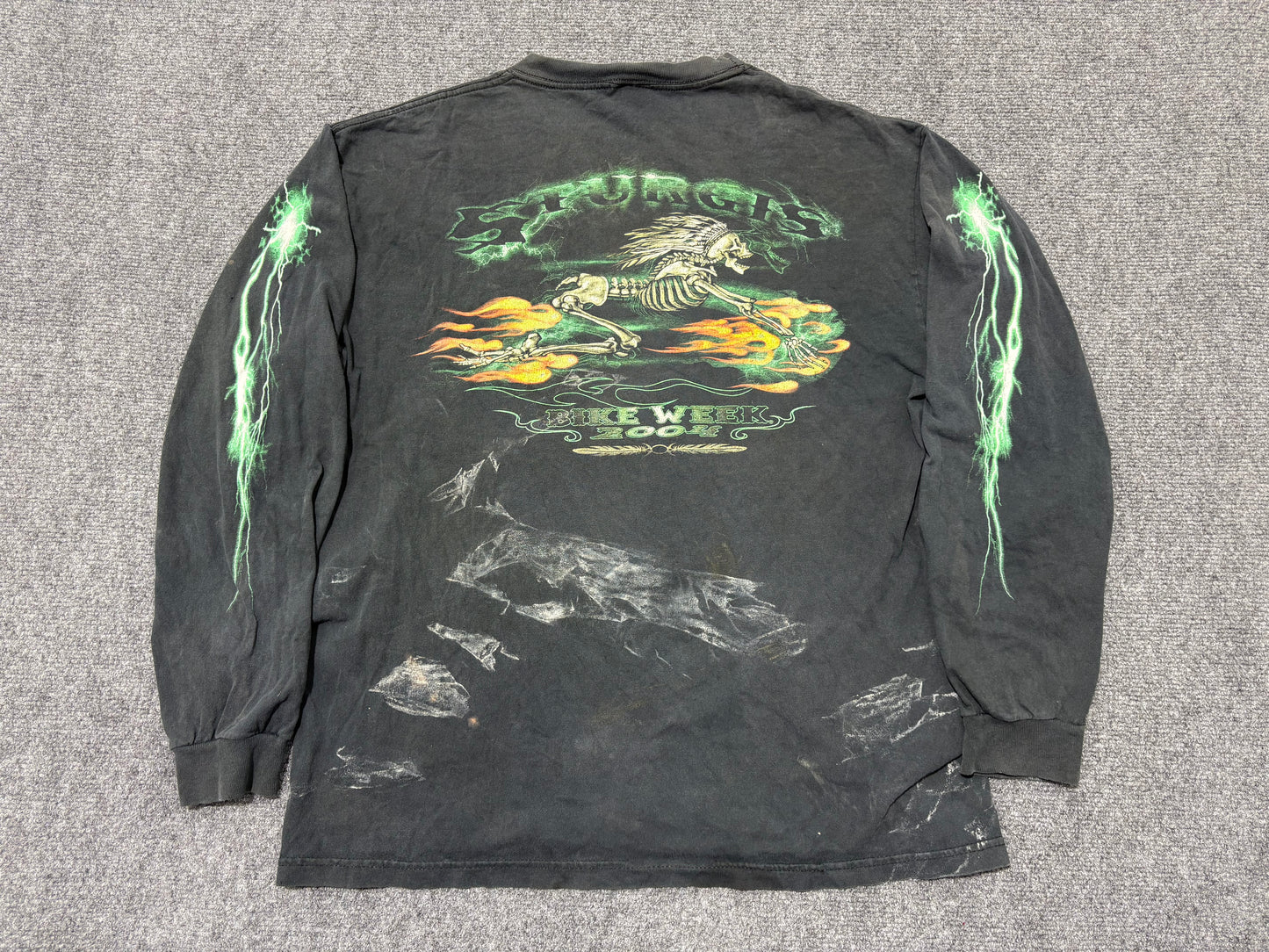 2004 Sturgis Bike Week Long Sleeve Tee - Black Size Large