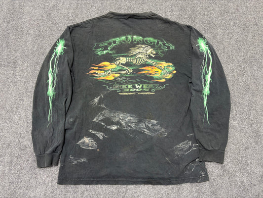 2004 Sturgis Bike Week Long Sleeve Tee - Black Size Large