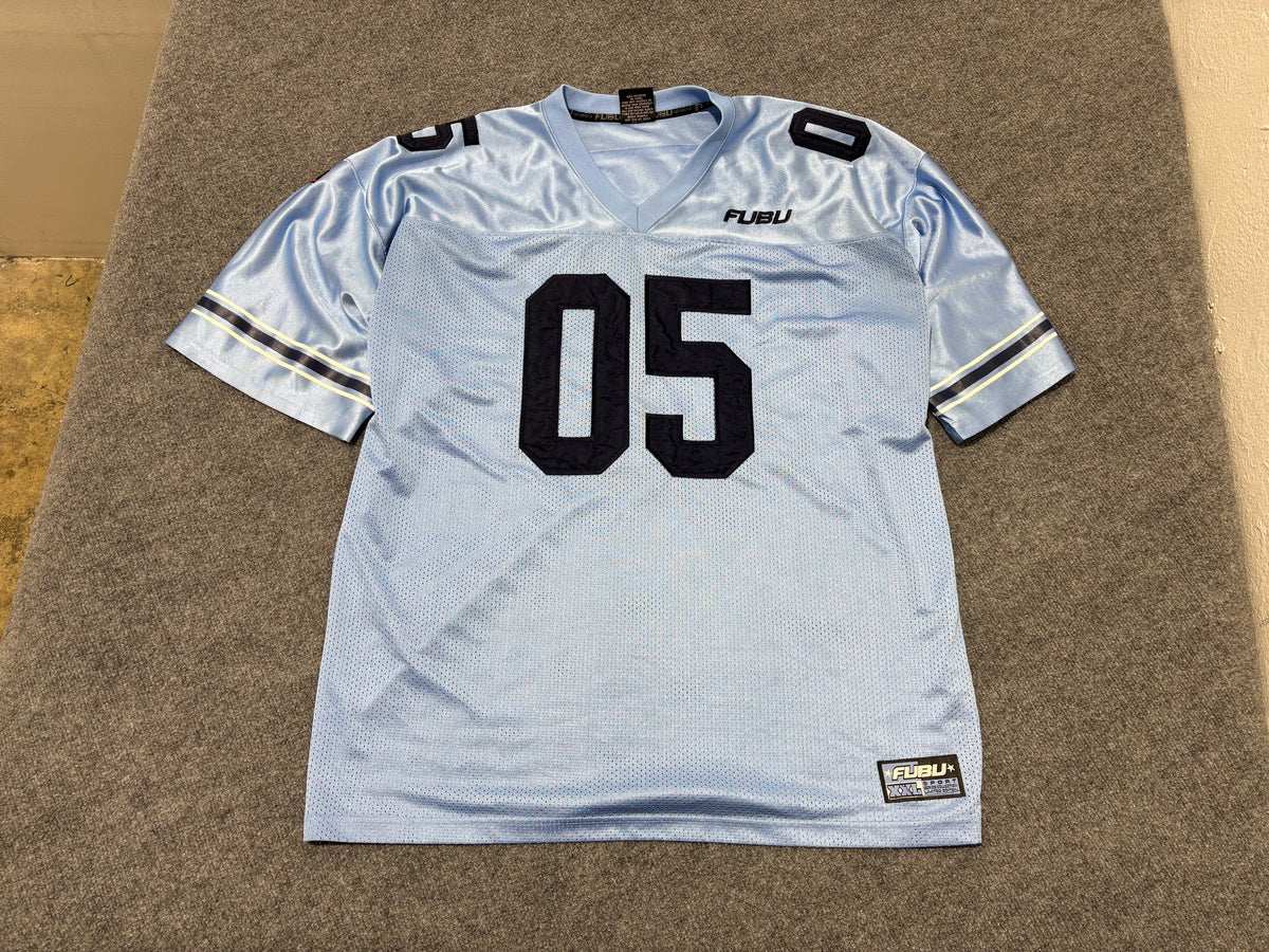 FUBU 05 Football Jersey - Baby Blue Size XXL