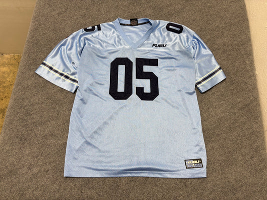 FUBU 05 Football Jersey - Baby Blue Size XXL