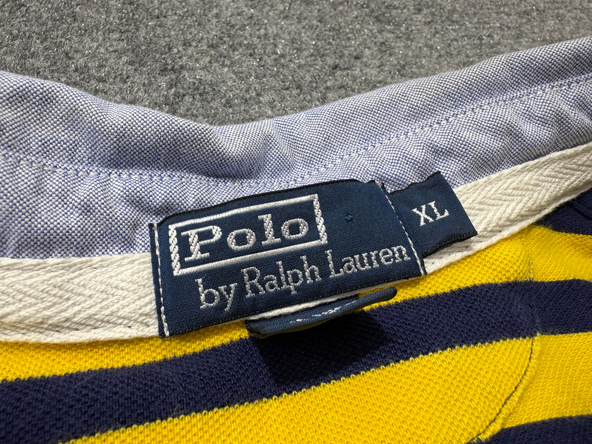 Polo Ralph Lauren #5 Rugby Polo Shirt - Navy / Gold  Size XL