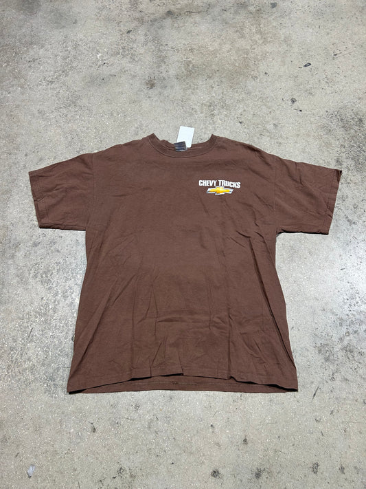 2010 Chevy Trucks Tee - Brown Size Large