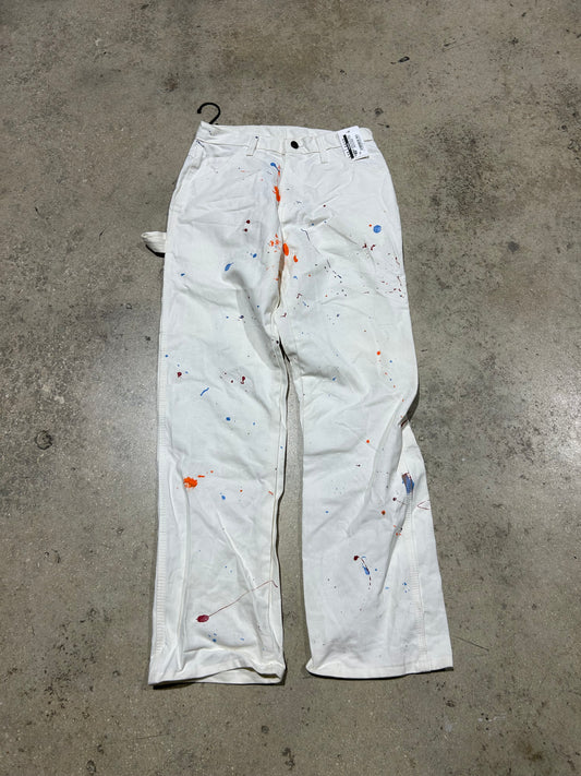 Dickies Sherwin Williams Painted Carpenter Pants - White Size 28x30